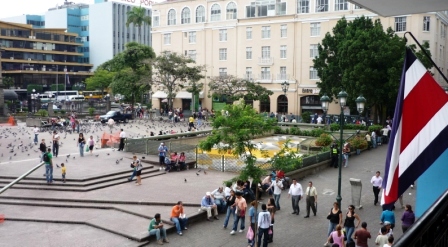 Vista de San José con edificios públicos al fondo